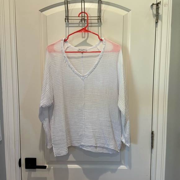 Michael Stars Three Quarter Length Sleeve Blouse - Picture 1 of 5